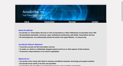 Desktop Screenshot of accuscribeinc.com